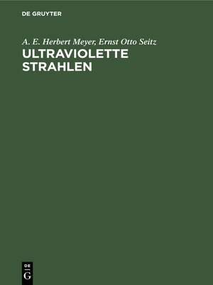 cover image of Ultraviolette Strahlen